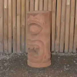 Artikelbild 3 des Artikels “Tiki-Statue im polynesischen Stil. Aus Kokosnusspalme 50cm. Ca. 18-28cm Durchmesser. Modell 2 - offener Mund, “